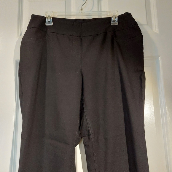 Westbound Woman Pull-On Distressed Black Pants 16W Short EUC - Picture 14 of 14
